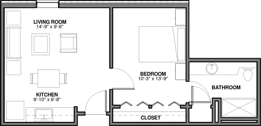 Hemingway 2D architectural floor plan drawing