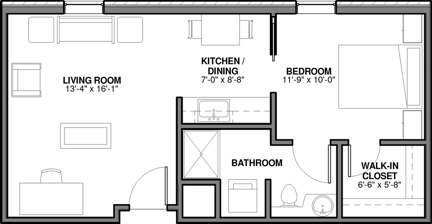 Jefferson 2D architectural floor plan drawing