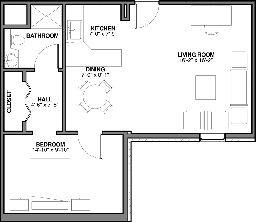 Laurens 2D architectural floor plan drawing