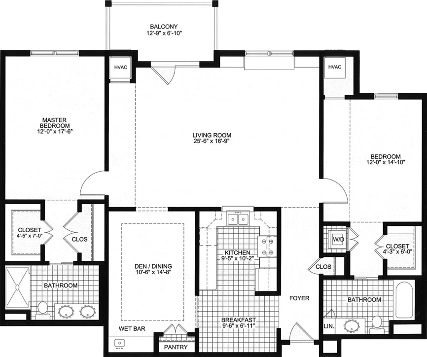 Lexington 2D architectural floor plan drawing