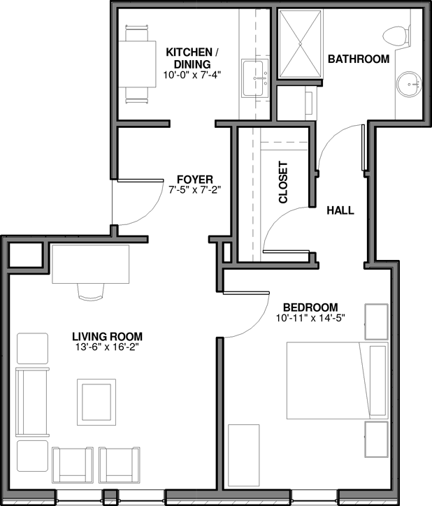 Santee 2D architectural floor plan drawing