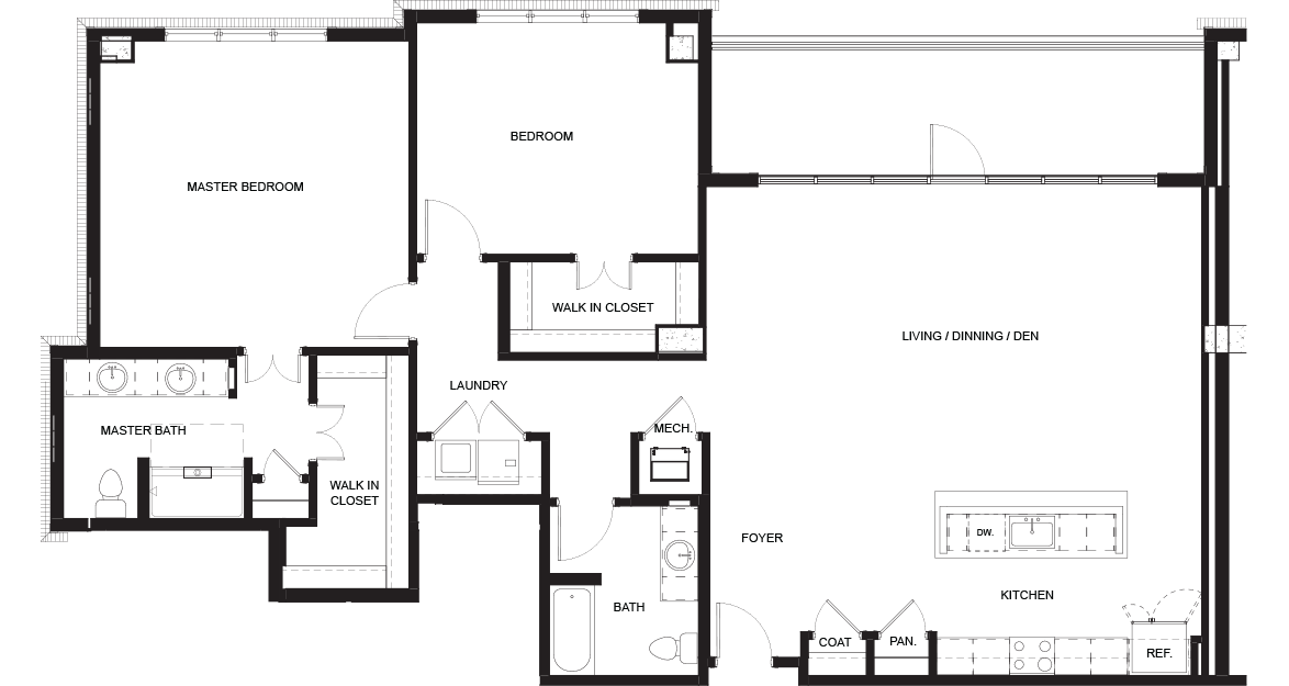 Assembly 2D architectural floor plan drawing