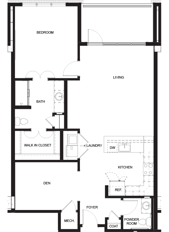 Blossom 2D architectural floor plan drawing