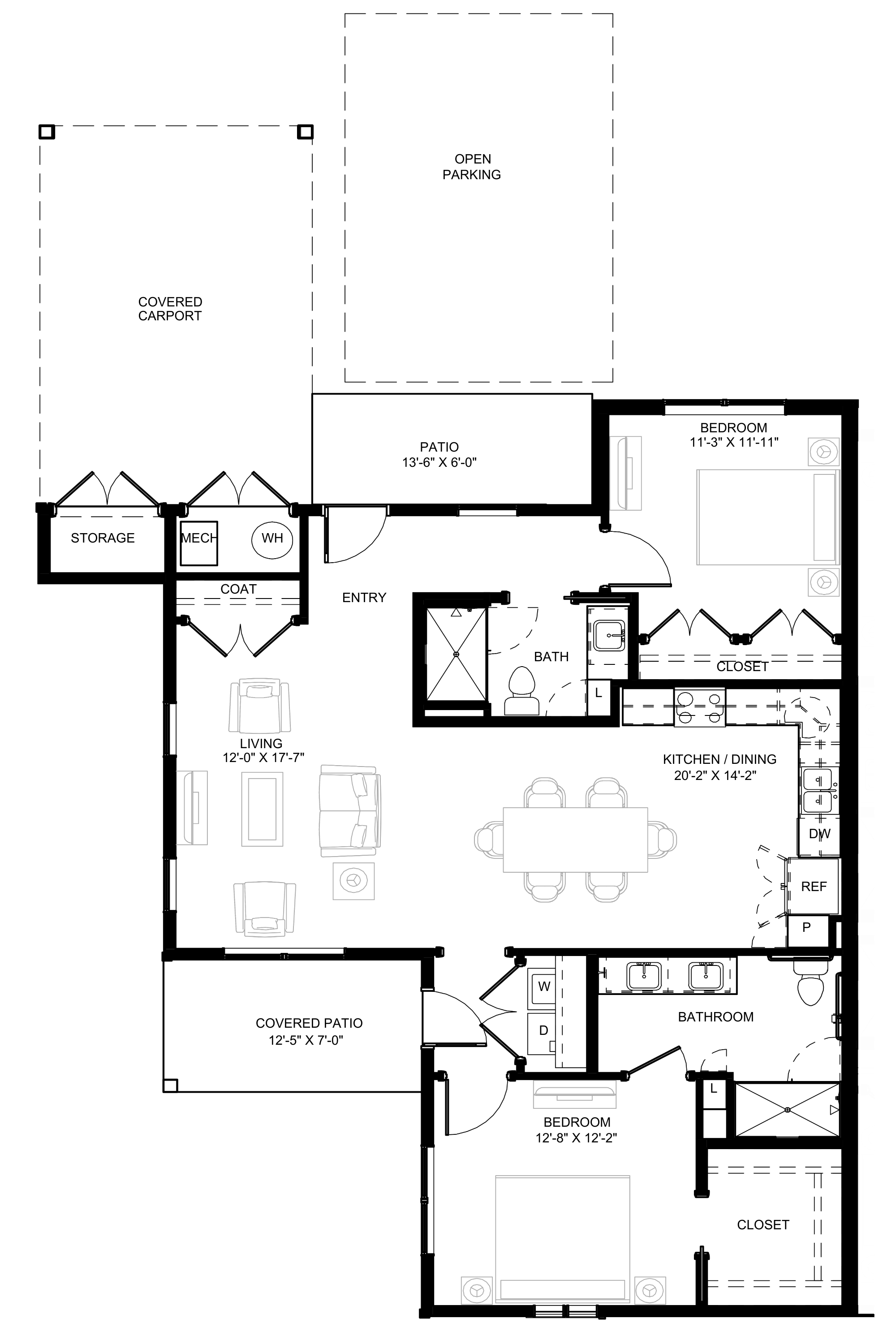 Cottage Aerial Left floor plan