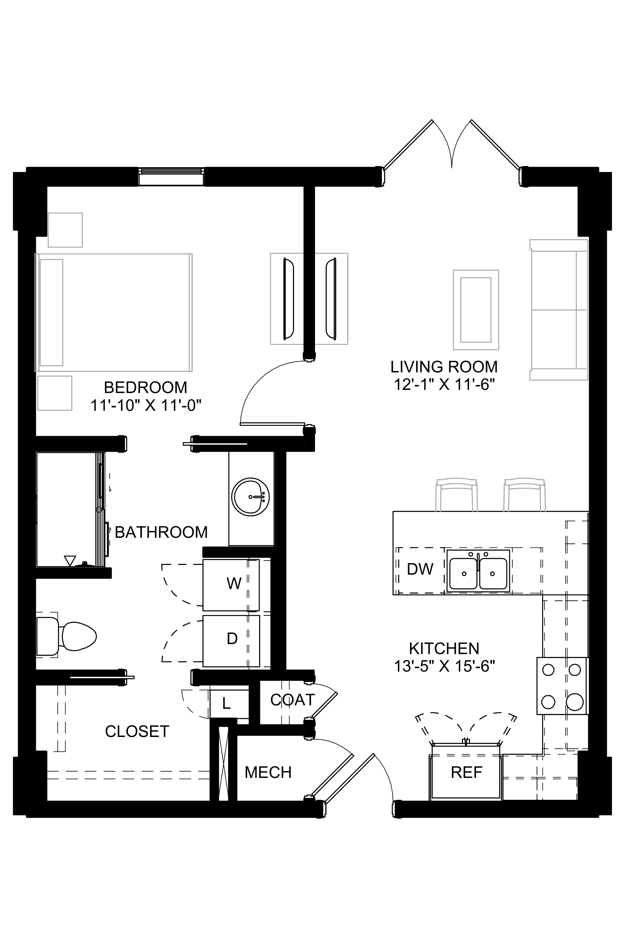 Unit B Terrace floor plan