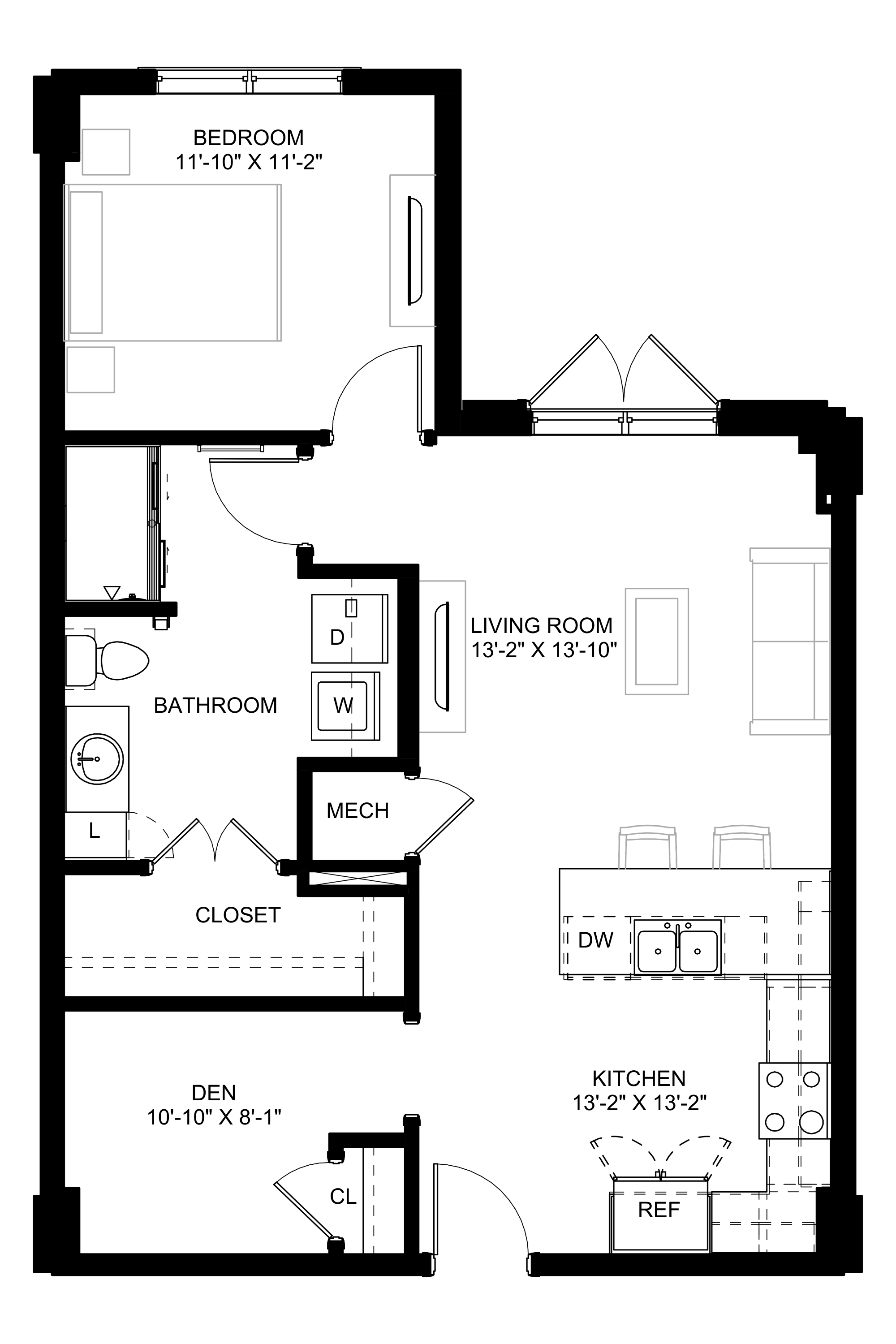 Unit C Terrace floor plan